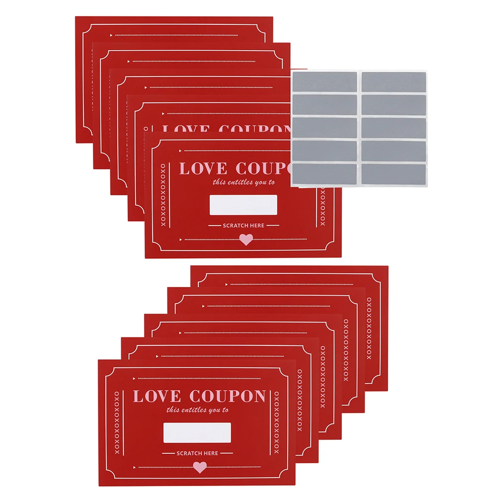 10 stks/20 stks Scratch-Off Liefde Coupons Paar Scratch Off Kaarten Valentijnsdag Huwelijksverjaardag Creatieve Geschenken