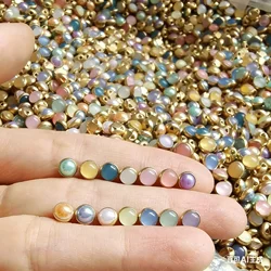 30 pcs 5mm  Mini Buttons For DIY Handmade Doll Clothes Doll Leather Belt Buckle for 1/12 1/6 Doll DIY Sewing