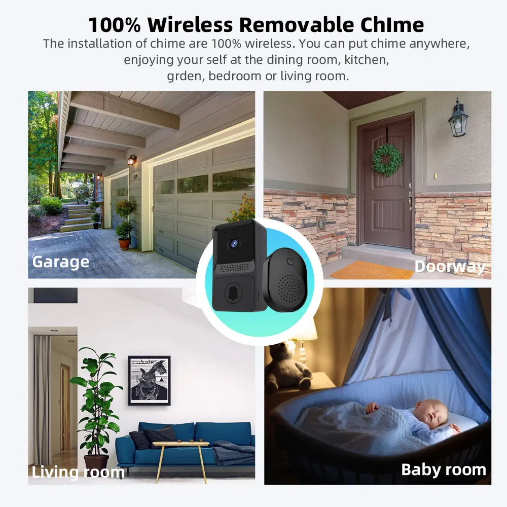 WiFi Video Intercom Doorbell Camera Outdoor Wireless Door bell Battery Powered Smart Home Security Video Doorbell Camera