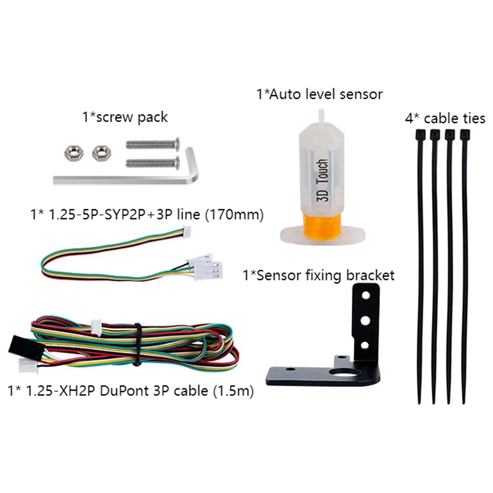 Auto Bed Leveling Sensor Kit, BL Touch, Suporte de Auto Fixação para Impressora 3D, Creality Ender 3 V2, 5 Pro, CR-10, atualizado