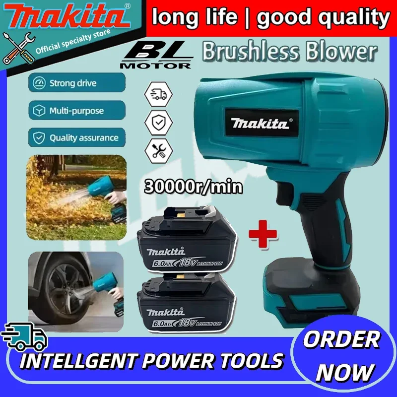 

Makita 30000RPM Snow Leaf Dust Blowing Tool Brushless High Power Turbo Fan Blowers Electric Handheld Jet Fan for 18V Battery
