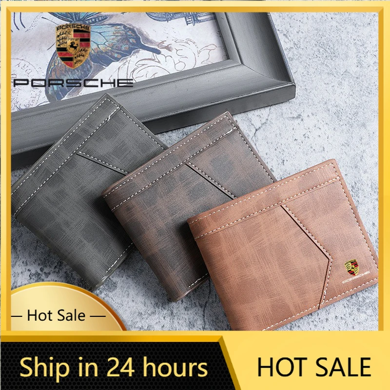 

Car Sticker For Porsche Leather Car Emblems Wallet Driver License Bank Card Purses For Porsche Cayenne Panamera Macan Boxster 91