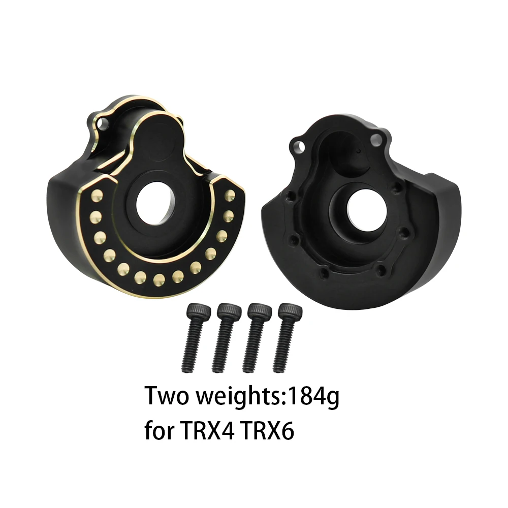 Portal Asbehuizing Messing Zwart Stuurbeker stuur C Seat trekstanghouder versnellingsafdekking servobeugel Voor 1/10 Trx4 Trx6