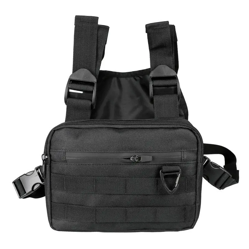 

Hip-hop Streetwear Chest Rig Bag Unisex Chest Bag Sport Storage Vest Backpacks Multi-functional Waist Bag With Triangular Buckle