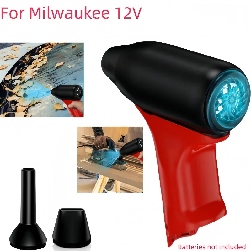 

Portable Mini 4-speed Cordless Handheld Fan, for Milwaukee 12V Lithium Battery, for Car, Keyboard Cleaning, Hair