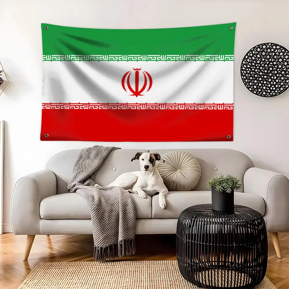 Iran Flags Large Wall Hanging Tapestry Banner Room Decor Print for Bedroom Living Room Outdoor