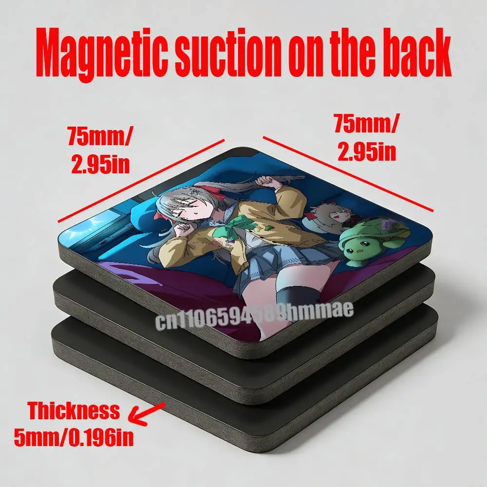 For Neuro Sama Vtuber Fridge Freezer Refrigerator Magnets Kitchen Metal Cabinet Magnetic Card Home Decoration Sticker Cover