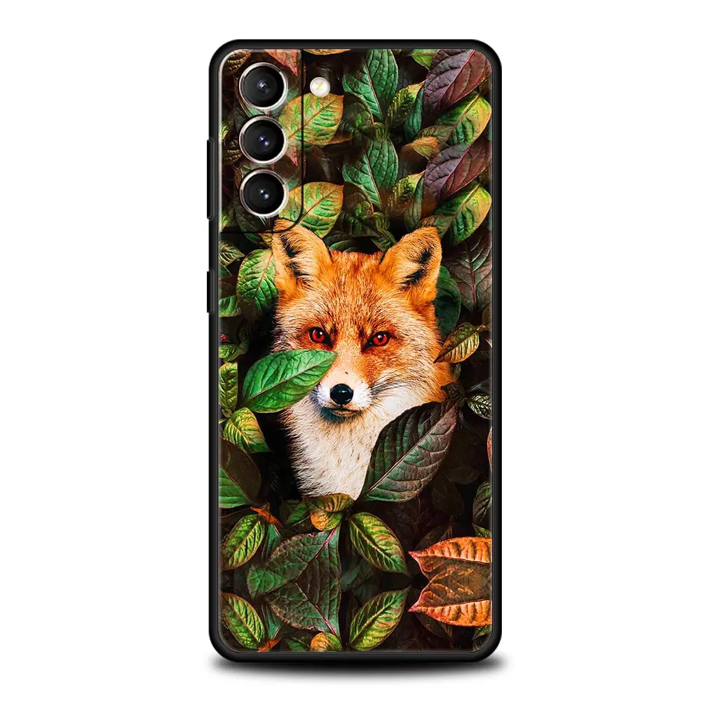 Cute Cartoon Animal Fox Case For Samsung Galaxy S22 S21 S20 Ultra FE 5G Plus S24 S10 Plus S23 S10E Silicone Phone Cover