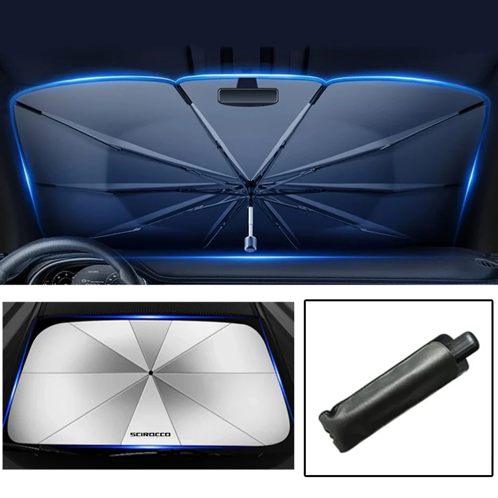 

Car Windshield Sun Shade Umbrella Portable Car Parasol Umbrella Handle Car Seat Heat Insulation for Volkswagen VW Scirocco