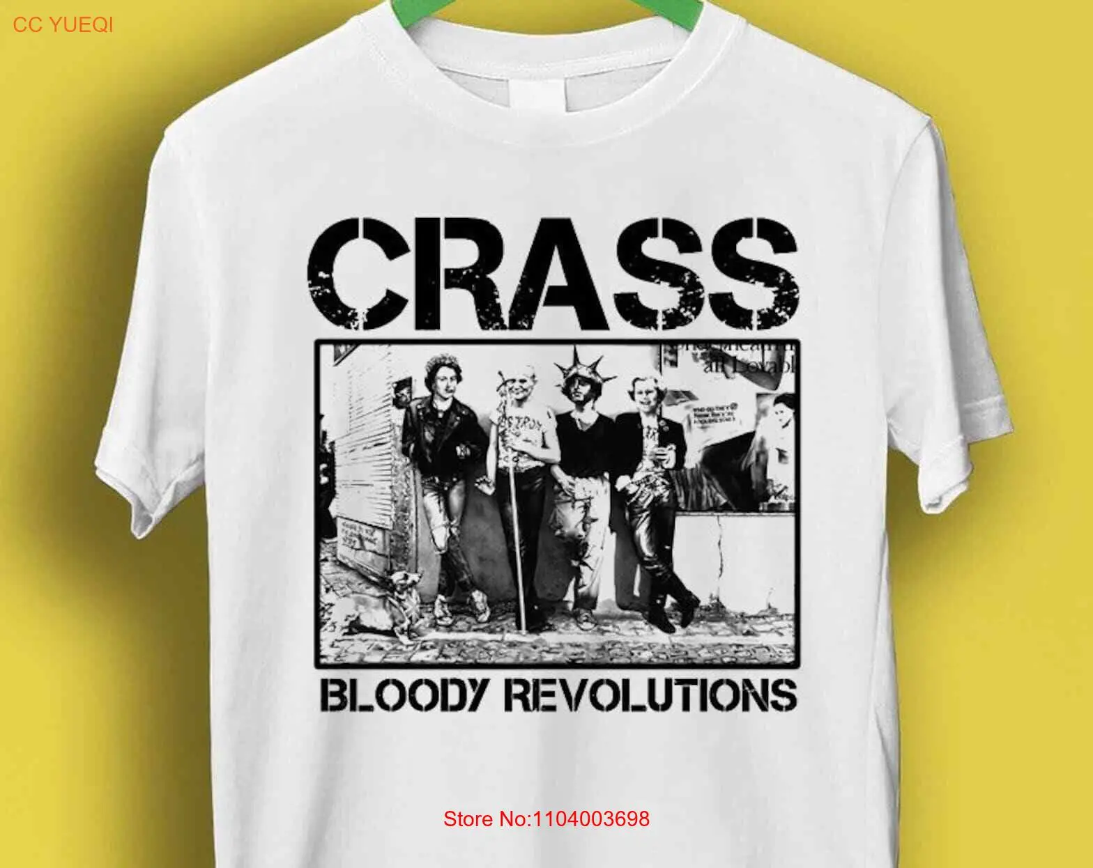 New Vintage Graphic Crass Bloody Revolutions Music Punk Rock T Shirt P1160