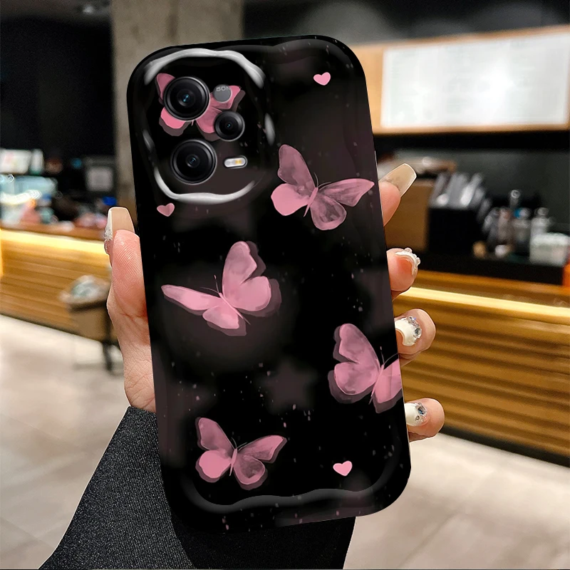 حافظة فاخرة على شكل فراشة ثلاثية الأبعاد لهاتف Xiaomi Redmi Note 14 13 12 11 10 9 Pro Plus 14S 12S 11S 10S 9S Redmi 14C 14R 13C 12 4G 5G