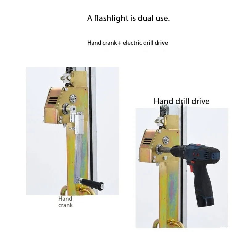 Manual Lift & Transport Stacker - 80KG Load Capacity Multi-Functional Foldable Portable Unloading Truck Crane