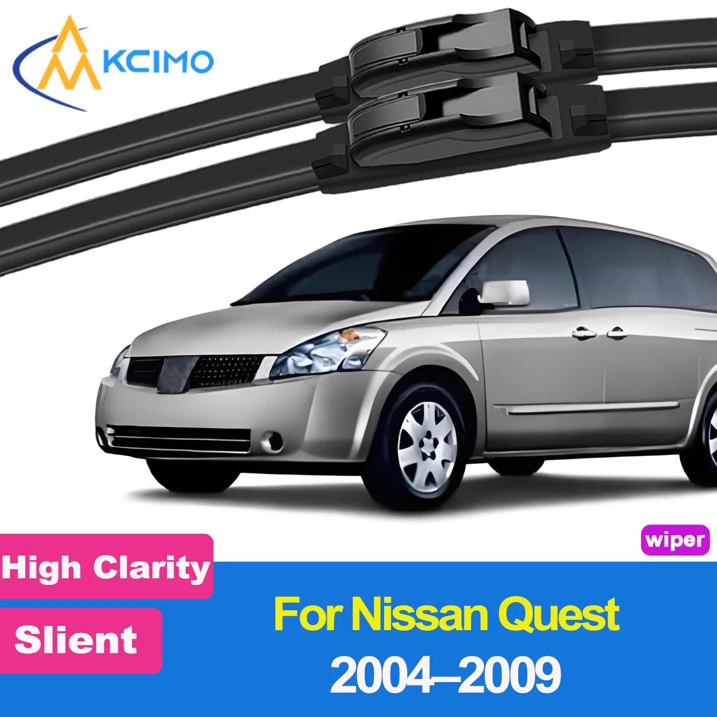 

2PCS New Front Windshield Wiper Blade for Nissan Quest V42 2004-2009 Front Windshield Auto Wipers Blade Accessories 2009 2008
