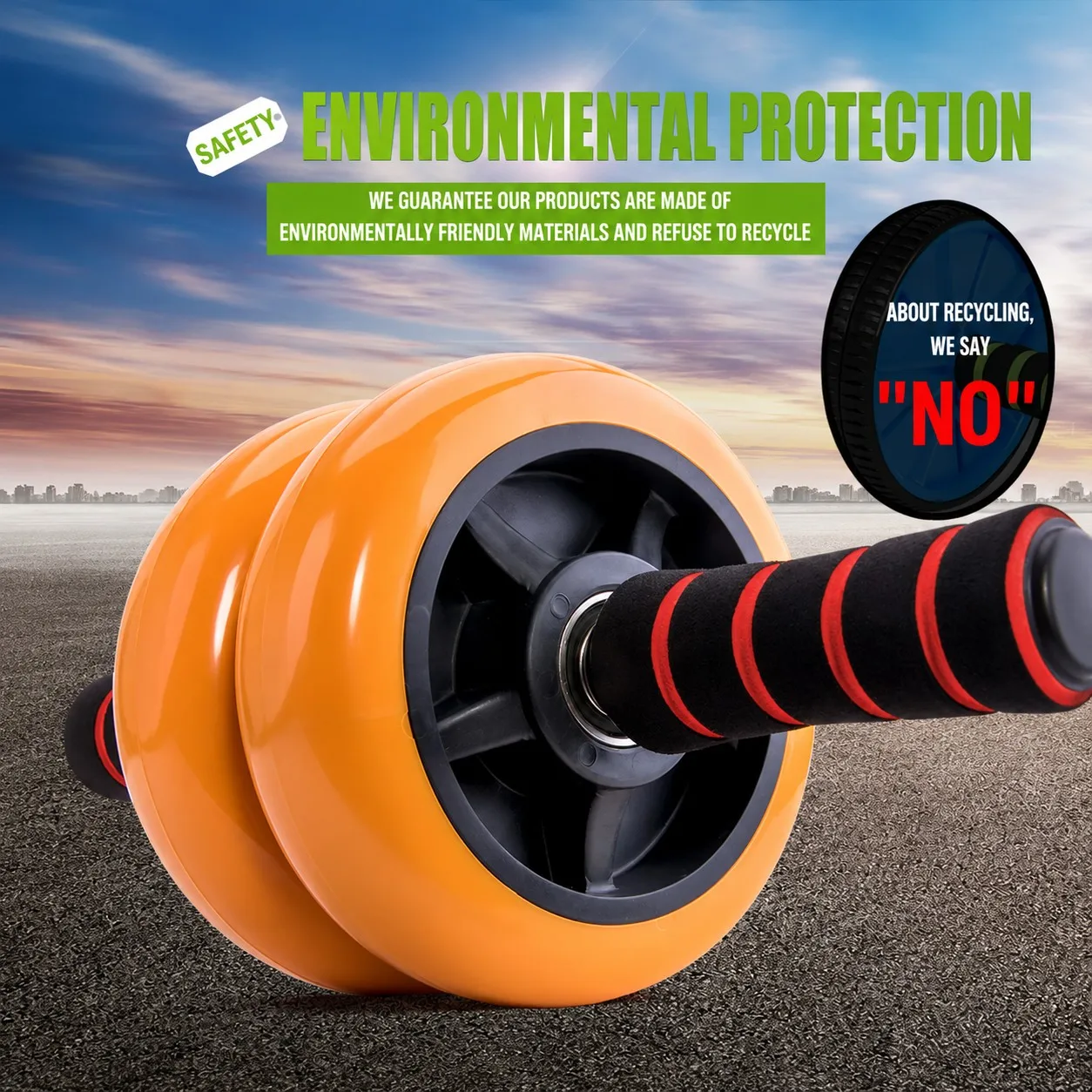 For Double Wheel Bearing Abdominal Wheel Men's and Women's Curl Exercise Fitness Equipment Beginner Roller
