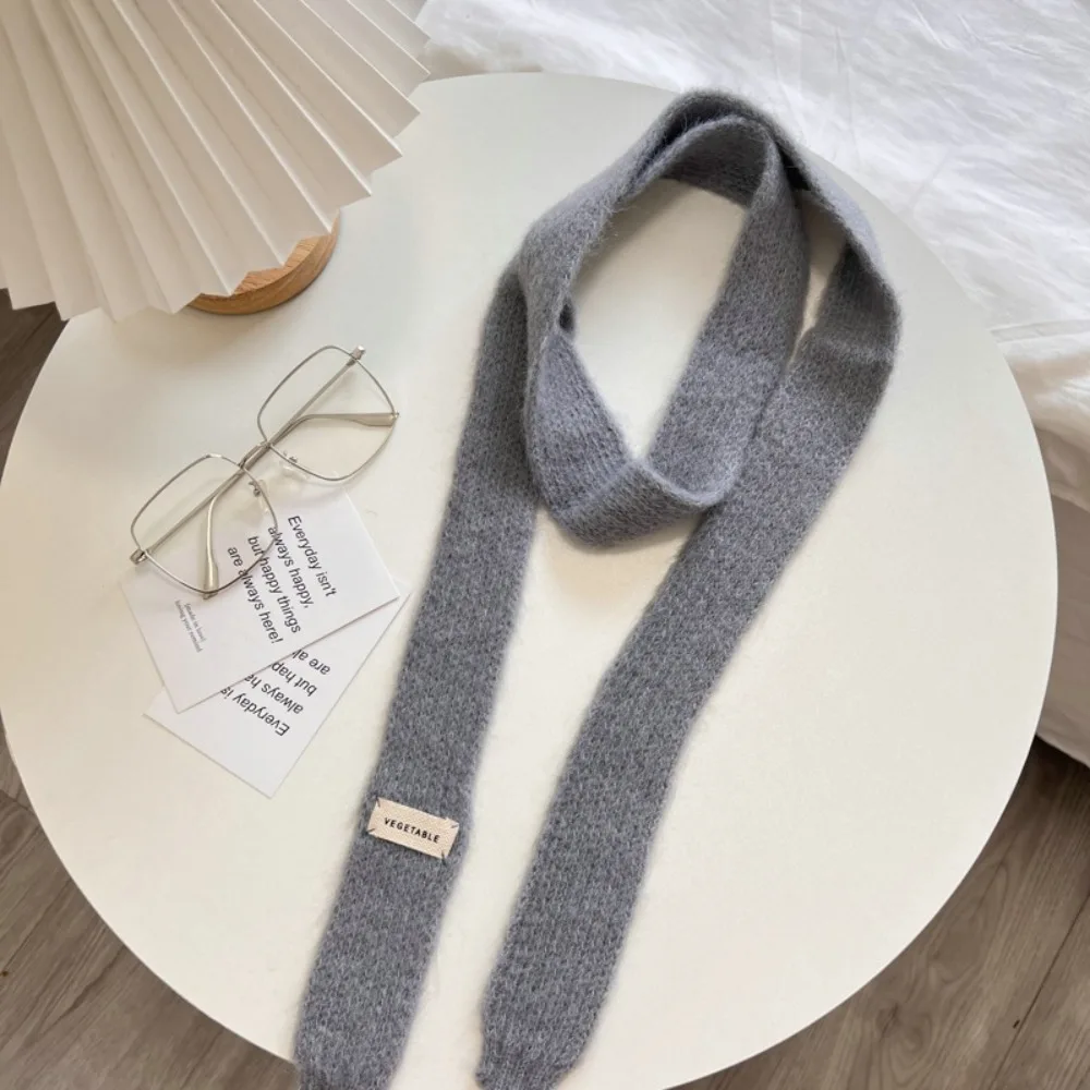 

Cute Korean Style Y2K Thin Scarf Rainbow Color Soft Long Narrow Scarves Neck Warmer Neckerchief Harajuku Knitted Scarf Girls