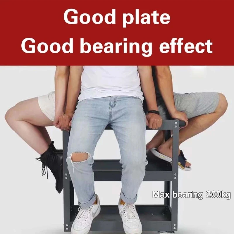 다층 정리대, 고하중 금속 철제 공구 선반, 보관 공구 카트, 범용 바퀴, 가정용 랙