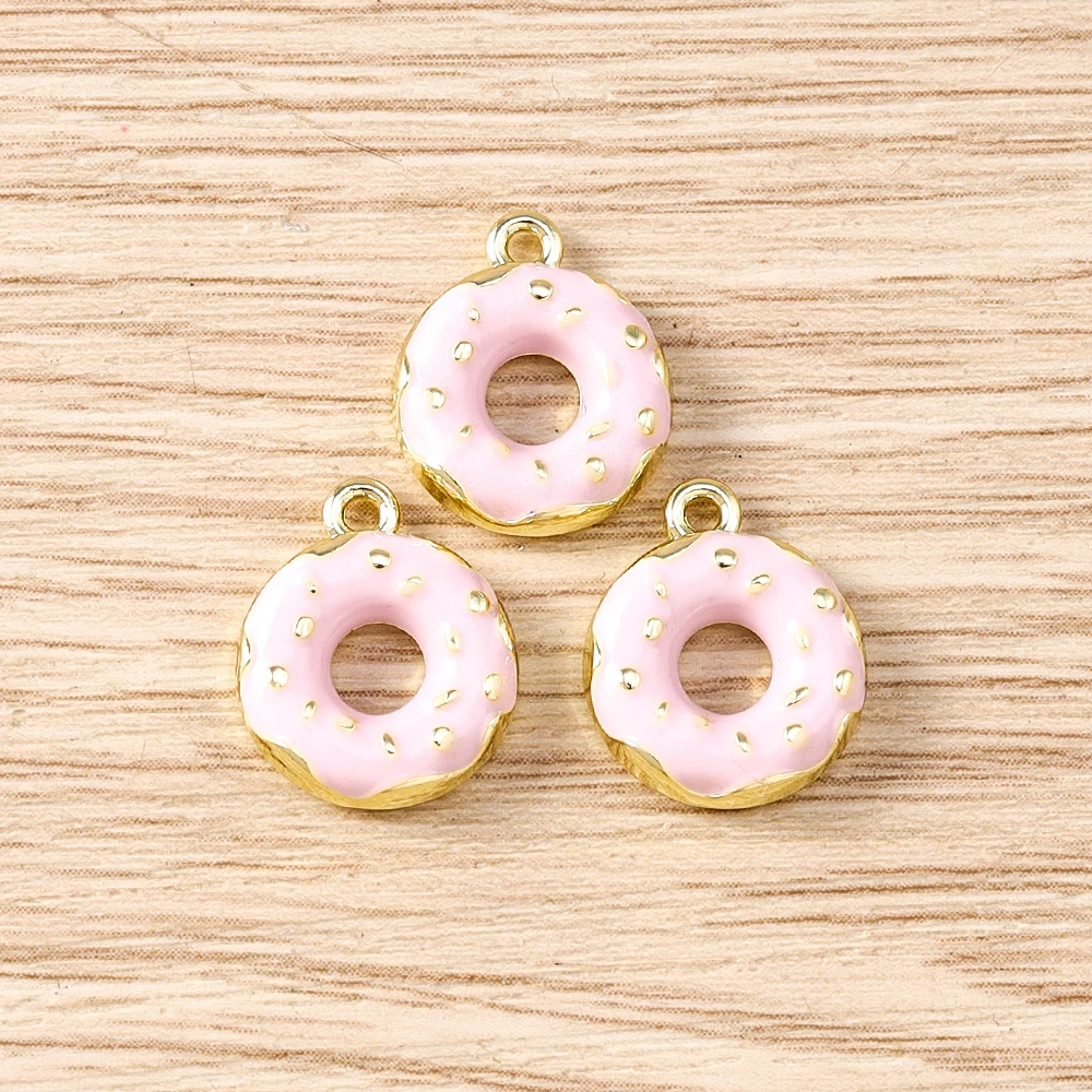 Tusember 5 Stück Niedliche Teekanne Kaffeebohnen Donuts Charms Kaffeetasse Kuchen Anhänger Perlen Passend für Original-Armbänder Damenschmuck Geschenk – Detail 10