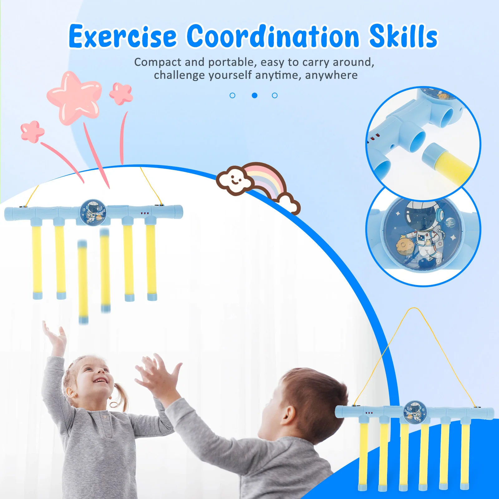 Fun Challenge Falling Sticks Game Set for Training Reaction Ability Educational Activity Parent-child Interaction Party Game Toy