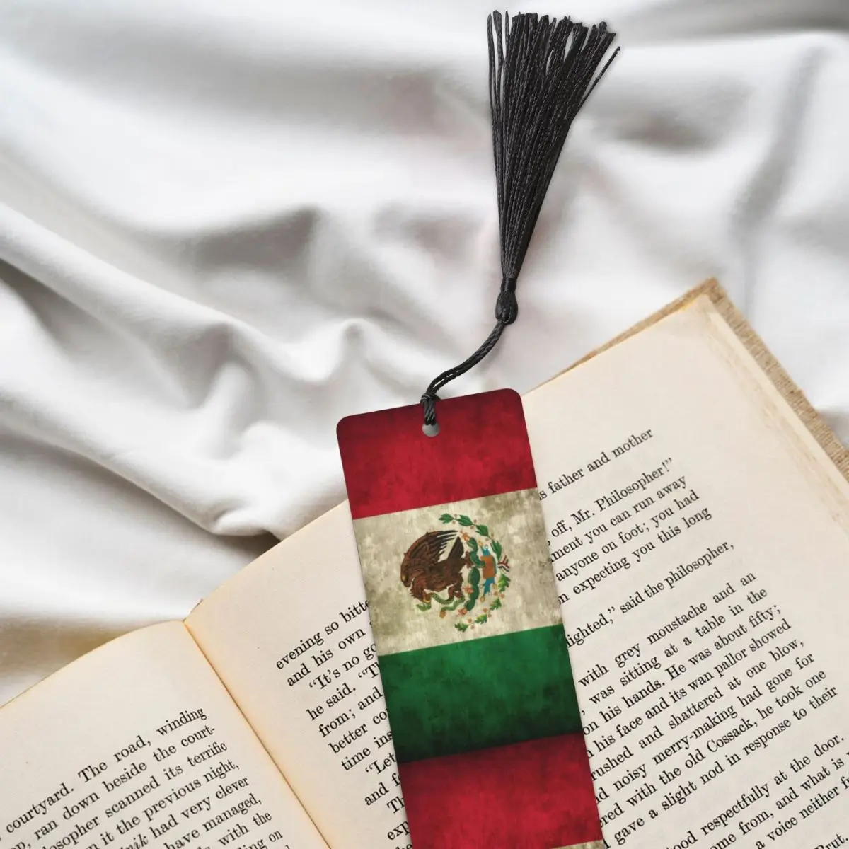 علامة ترقيم الصفحات بمشبك كتاب علم المكسيك اللطيف - إشارة مرجعية مع حامل صفحة شرابة هدايا لملحقات القراءة للطلاب #6