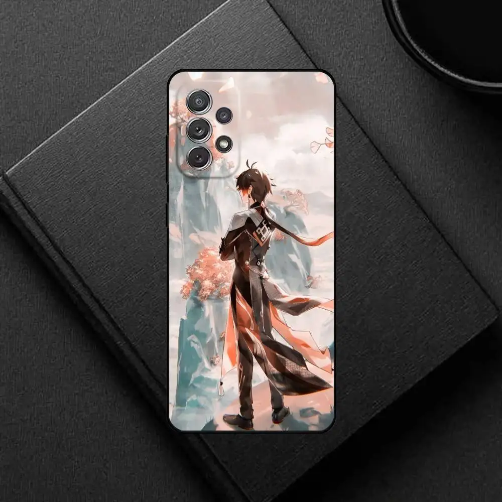 Gioco caldo Genshin Morax Custodia per telefono per Samsung S25, S24, S21, S22, S23, S30, Ultra, S20, Plus, Cover morbida in silicone nero