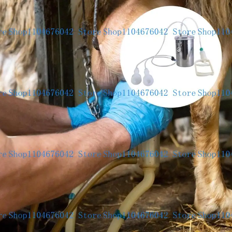 5asd Portable Goat Milking Machine Breast Pumps Hand Vacuum Plastic Sheep Equipment for Small Farm Operations