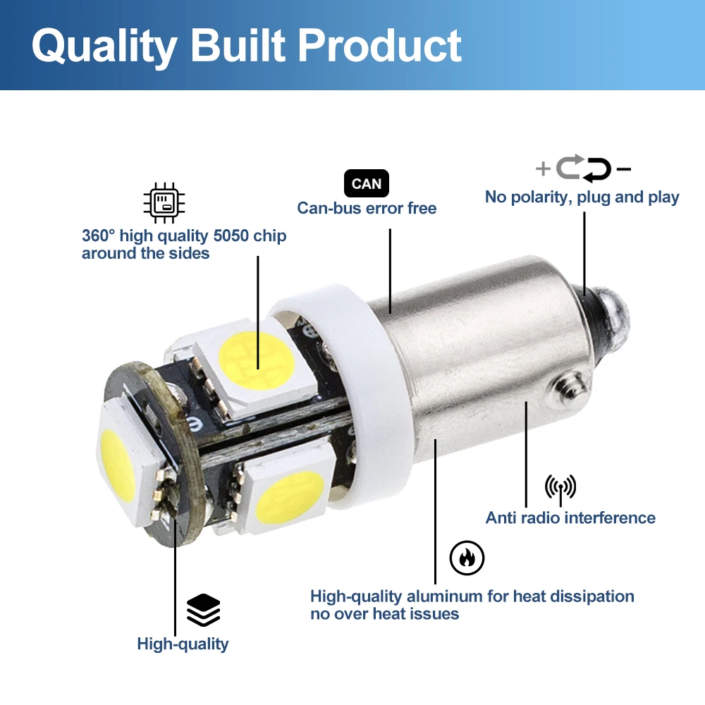 ل 2009-2015 BMW X1 E84 نماذج السقف البانورامية الكهربائية الداخلية الأبيض الخلفي القراءة مصابيح كهربائية BAX9S H6W 64132
