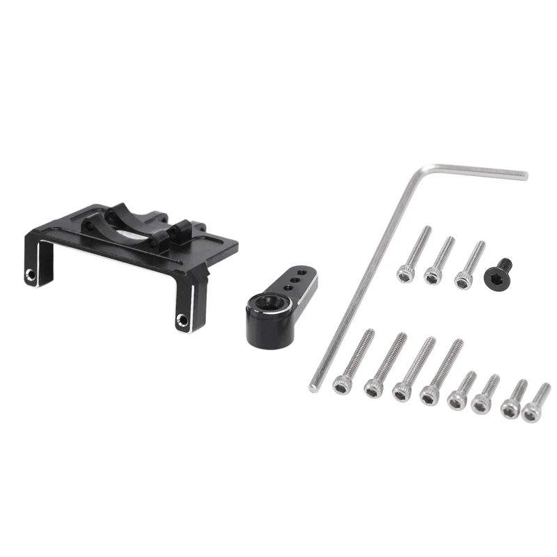 โลหะServo Mount BracketและServo Arm Fit EMAX ES08MA II Servoสําหรับ 1/24 RC CrawlerรถAxial SCX24 อะไหล่อัพเกรด