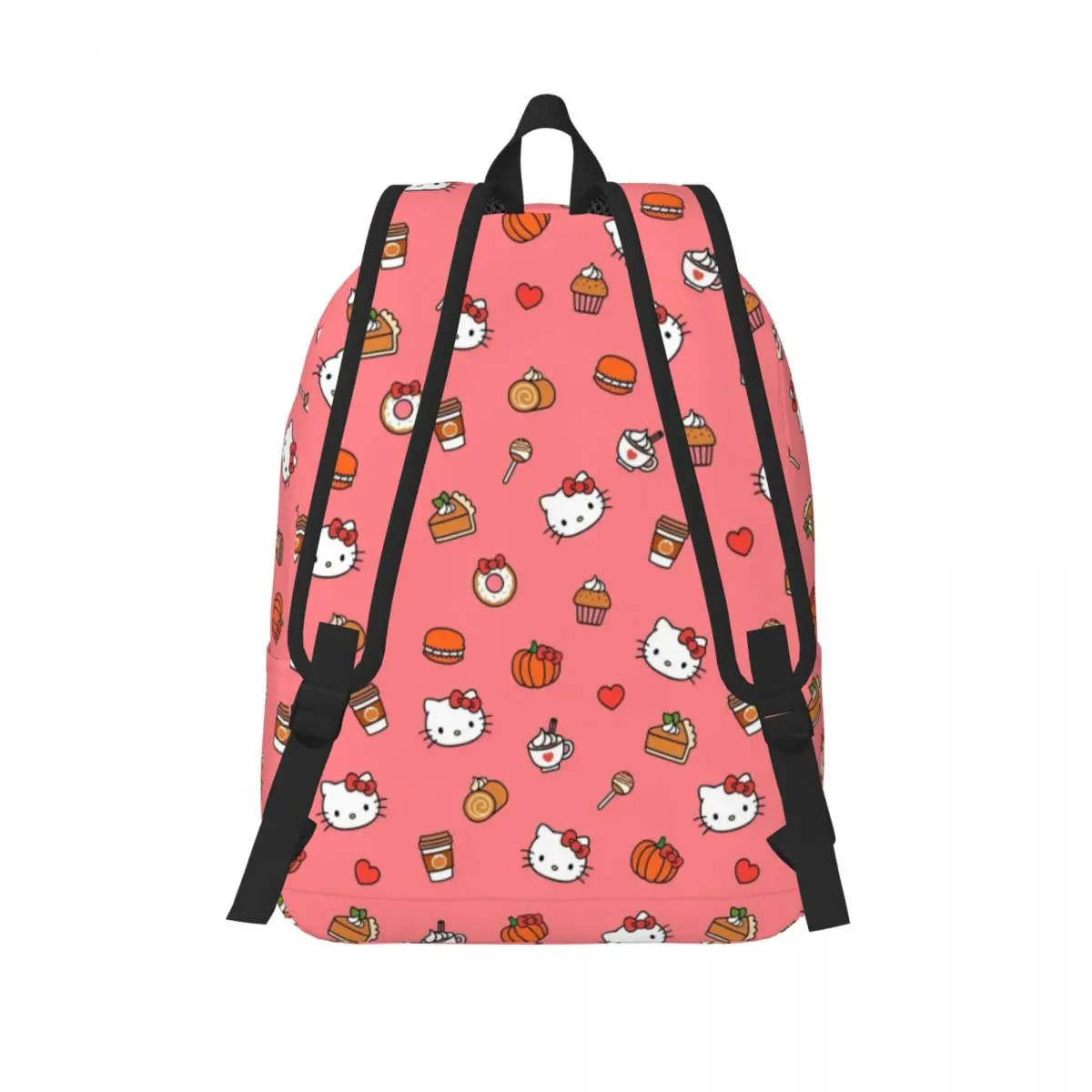 Mochila Hello Kitty para estudiantes de escuela primaria y secundaria, mochila con bonito gato, mochila deportiva de lona para hombres y mujeres