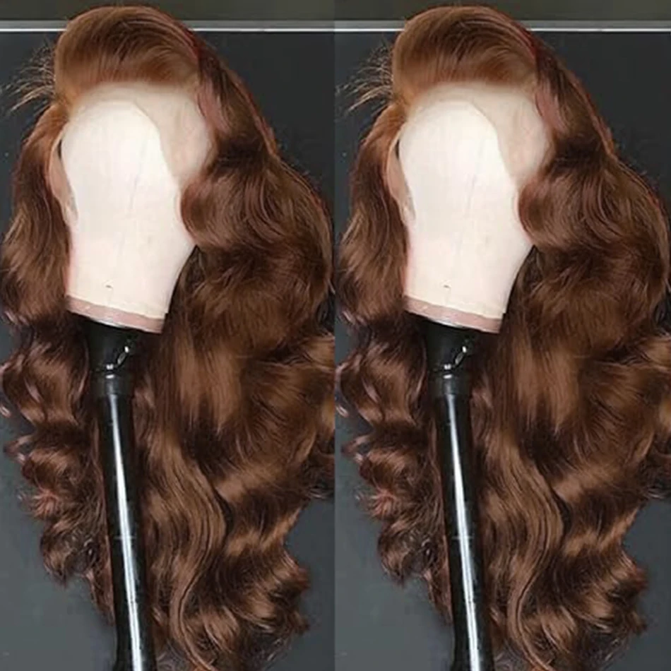 

Body Wave 40 Inch 13X6 Chocolate Brown Hd Lace Front Wigs Long Human Hair Brazilian Colored Transparent Big Lace Front Wig