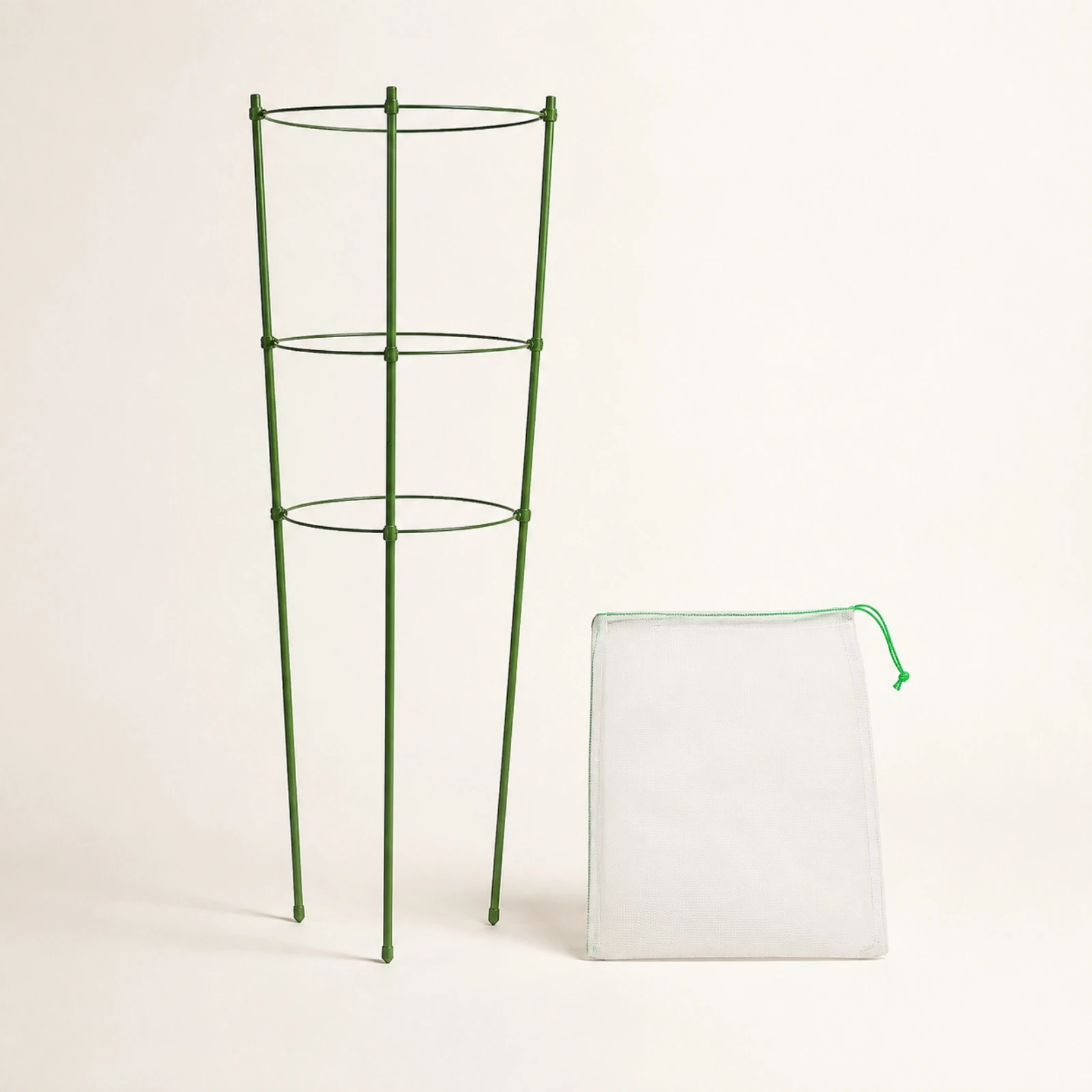 Plant Seedling Protection Cage Breathable Garden Plant Cage with Drawstring Mesh Cover Guard Cover Lightweight Sturdy