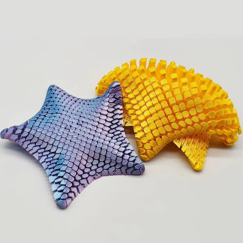 

11cm Fidget Toy Flexible Desk Decor 3D Printed Articulated Starfish Stress Relief Gift for Kids and Adults Visual toys