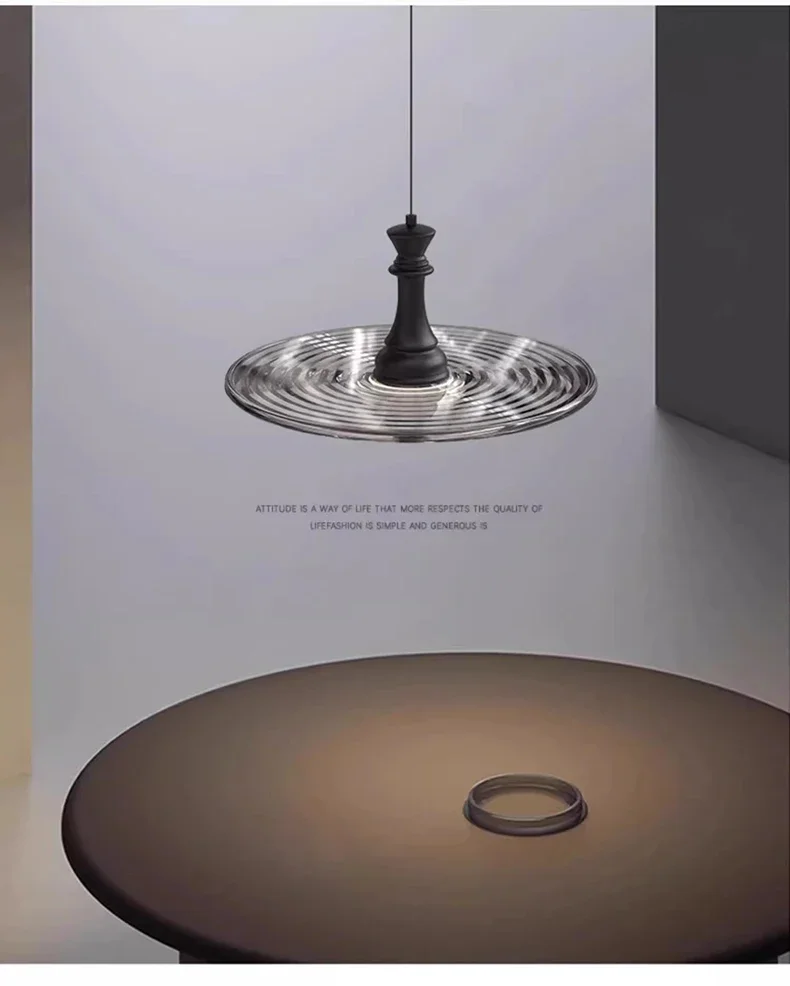 

Светодиодный современный роскошный черный водный рябь, стеклянный абажур, подвесной светильник для спальни, прихожей, домашнего декора, подвесной атмосферный светильник