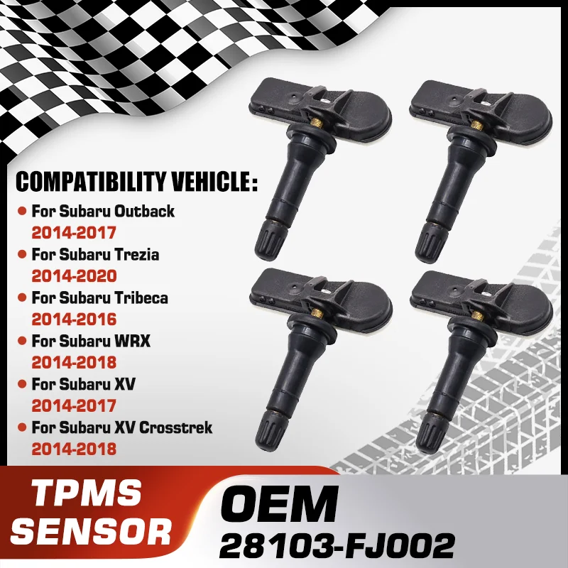 

1/4PCS Tire Pressure Sensor For Subaru Outback Subaru Trezia Subaru Tribeca Subaru WRX Subaru XV Subaru XV Crosstrek 28103-FJ002
