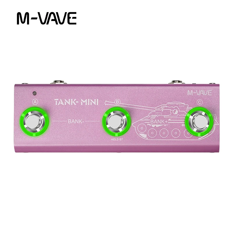 M vave Tank Mini Multic Effects Guitar Pedal,Support IR and OTG Recording,Cab,Amp,Mod,FX,Delay Reverb Rechargeable Effects Pedal