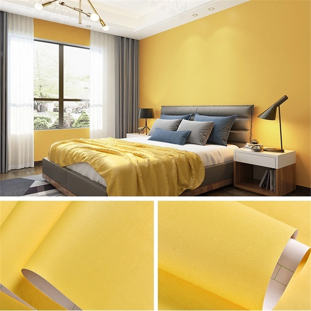 Waterproof Matte Self Adhesive Wallpaper Removable Solid Color Vinyl Wall Sticker Home Decor Bedroom Contact Paper