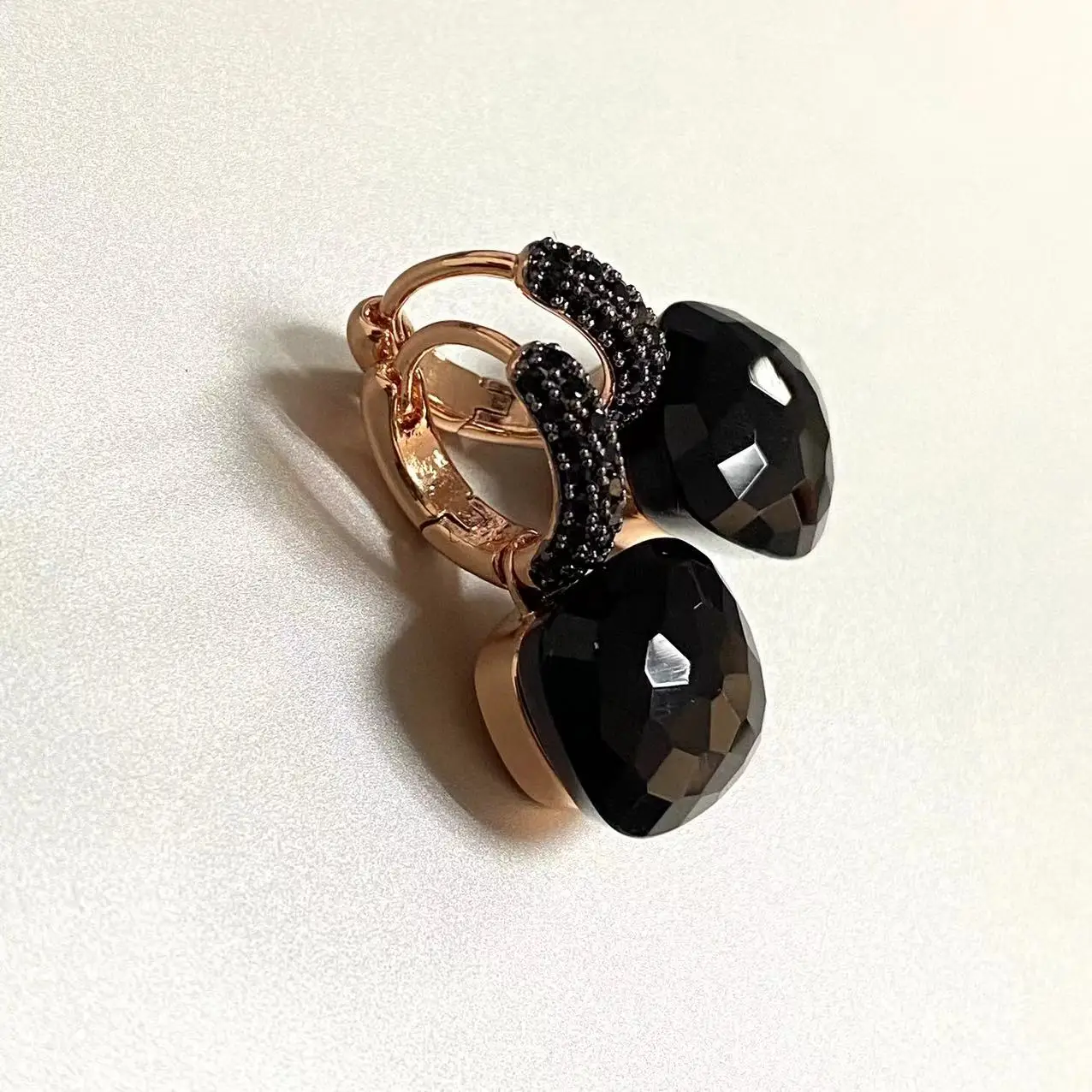 11.6mm Classic  Earrings Black Gun Plated For Women Black Zircon Drop Earrings Candy Square Crystal Earrings Party Gift