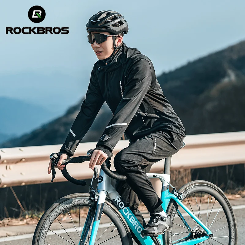 ROCKBROS zimowe spodnie rowerowe wiatroszczelne utrzymuj ocieplacz odblaskowe długie spodnie rowerowe unisex sportowe MTB szosowe spodnie rowerowe