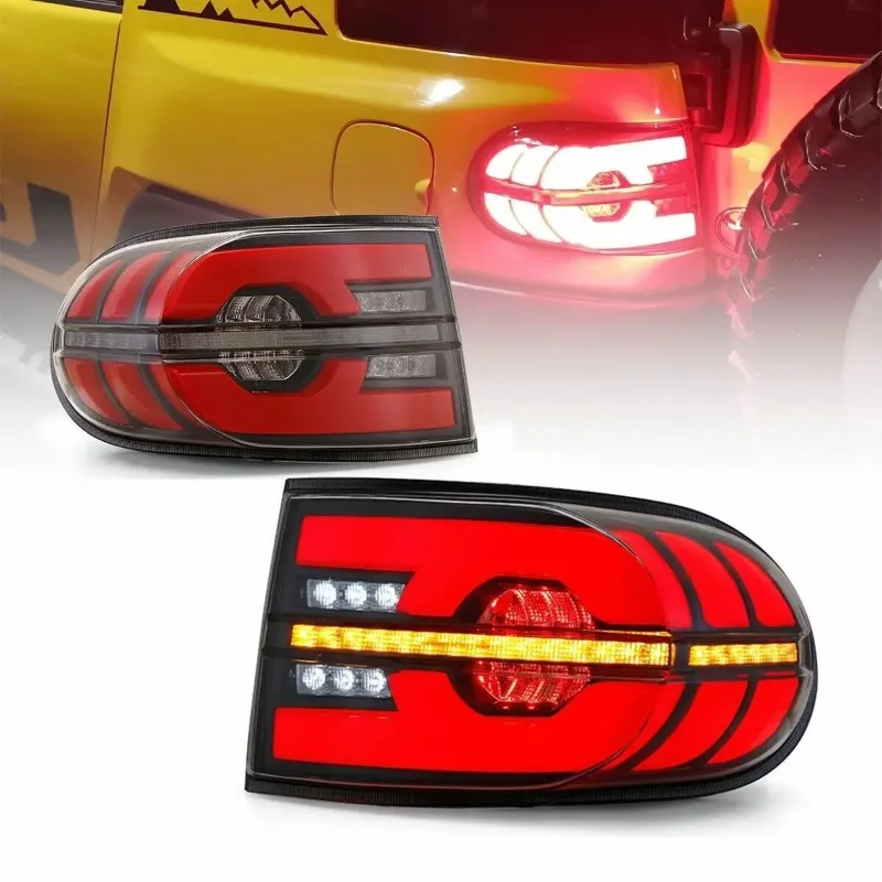 

Для Toyota FJ Cruiser 2006-2020 светодиодные задние фонари пара красных корпусов последовательная замена задних фонарей