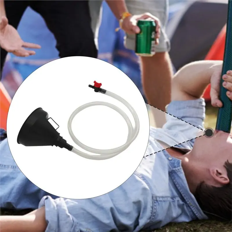 B23B Beer Funnel With Valve Leak-Proof Filling Drinks Beer Drinking Tool