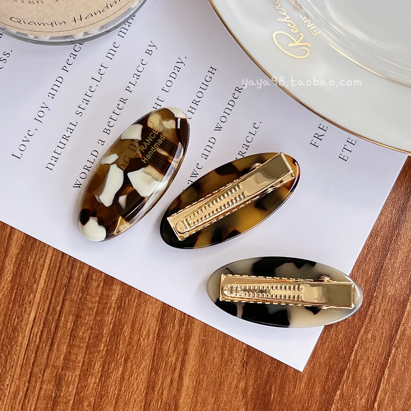 French Style Hair Clips for Girls and Women Acetate Barrettes Korean Fashion Alligators Y2K Hair Accessories 4cm
