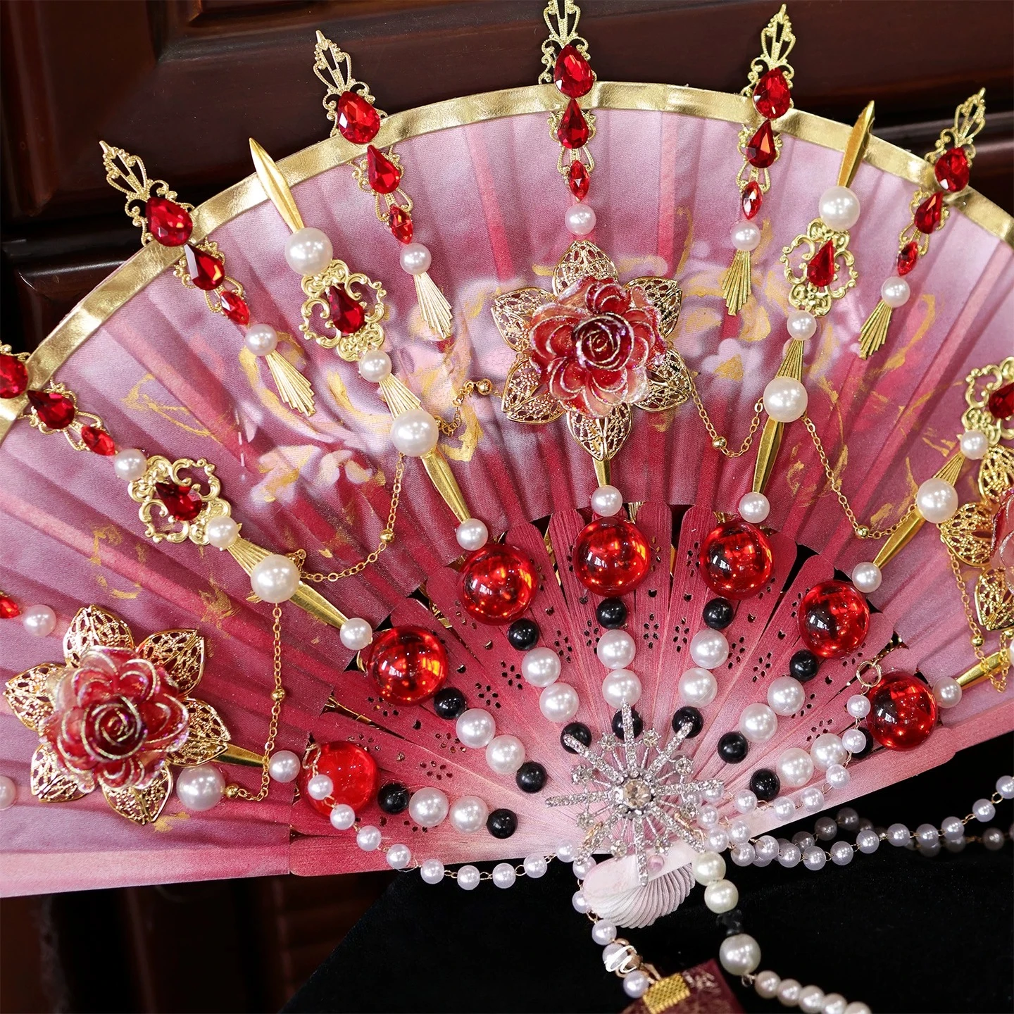For Handmade Chinese style lolita national style Hanfu Qixiu private Huagai heavy industry model