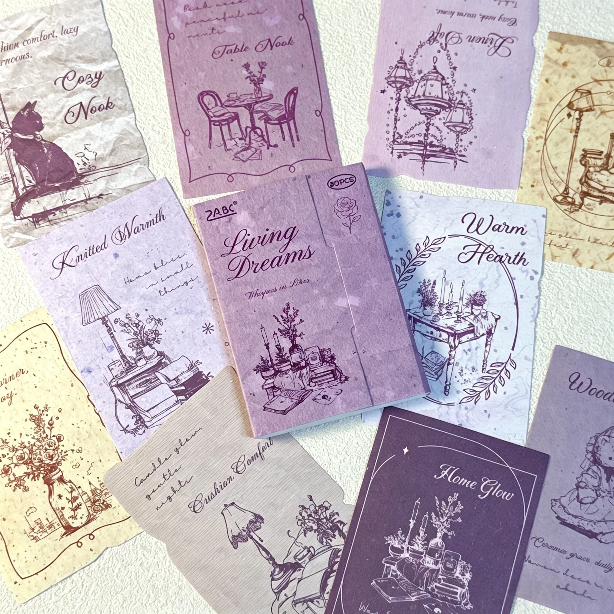 30 Sheets Vintage Sketch Line Art Stickers, Aesthetic Retro Decor Decals for Handbook Scrapbooking & Card Collage