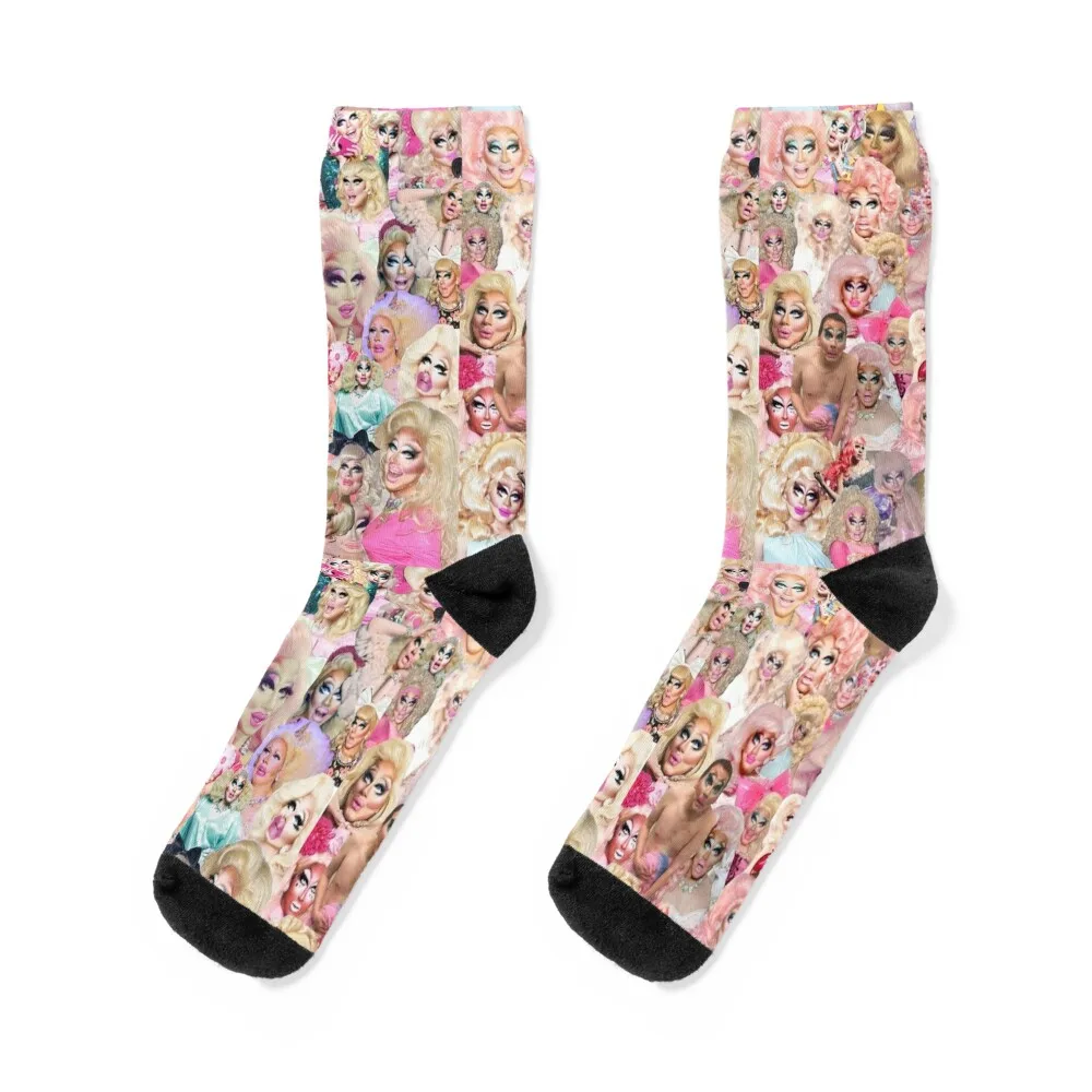 

Trixie Mattel Collage Socks winter gifts funny sock hip hop winter thermal Socks Girl Men's