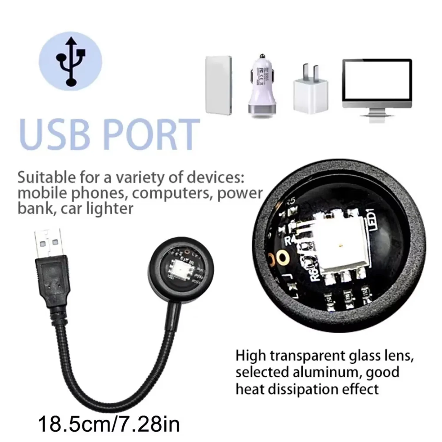 1pc USB Sunset Lamp LED Rainbow Neon Night Light Projector Photography Wall Atmosphere Lighting for Bedroom Home Room Decor Gift