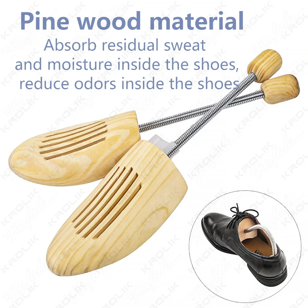 2 Pcs Wooden Shoe Tree Unisex High-grade Spring Shoes Adjustable Support Shoe Stretcher Shaped Fixed Shoes