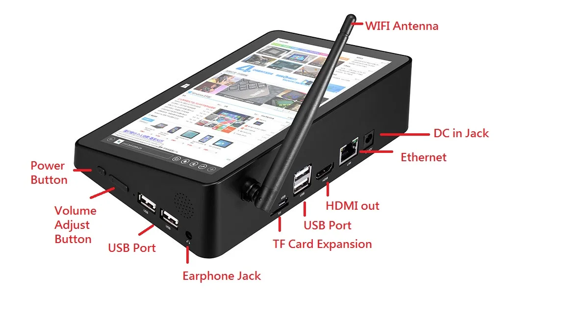 High Quality X9S 9inch Industrial Mini Pc With Windows 10 Intel OS Terminals POS
