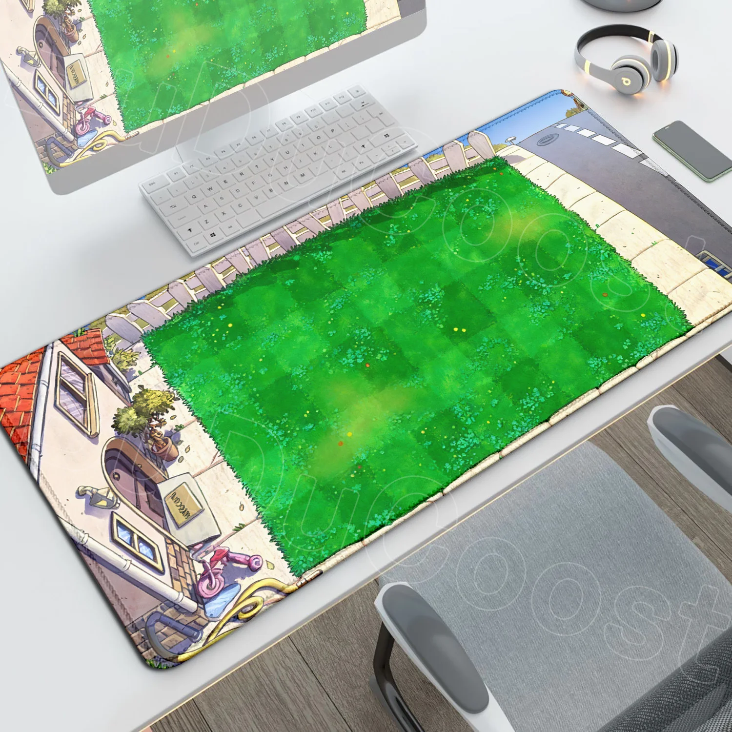 

Cute Gaming Plants Vs. Zombies PVZ Full Map Mouse Pad Computer Gaming Large Mouse Pads PC Accessories Non-slip Anime Rubber Pad