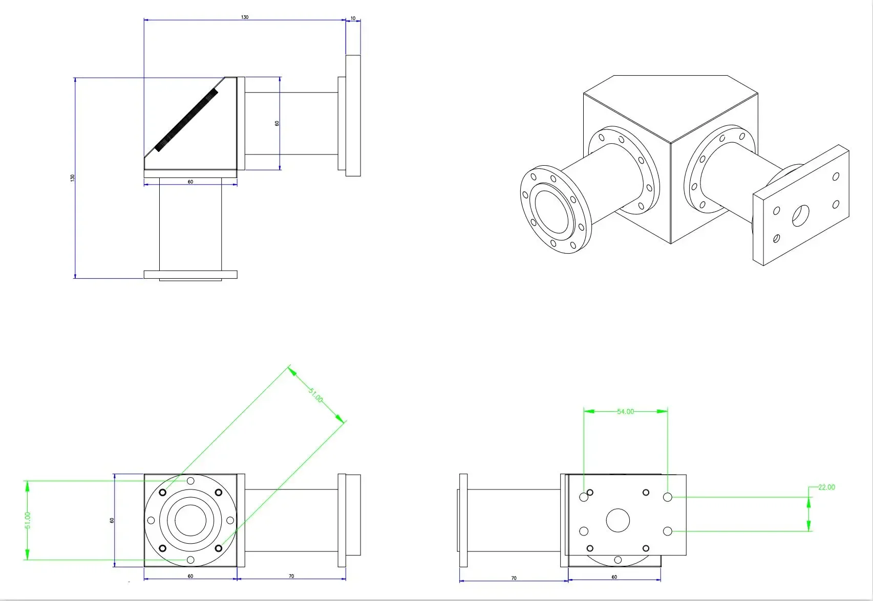 Precision Engraving 90° Galvo Neck, Right & Left Deflection, 25mm Mirror Hole for Laser Marking Machine