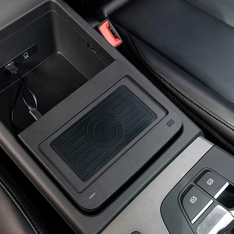 Pour Audi Q5 / Sportback (2018-2024) chargeur de voiture sans fil-adaptateur de panneau de téléphone portable à charge rapide | Accessoire de modification
