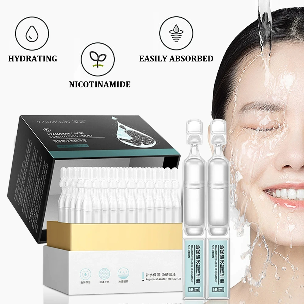 

30-pack Anti-Wrinkle Hyaluronic Acid Facial Essence Nicotinamide Whitening Moisturize Shrink Pores Skincare Essence Set